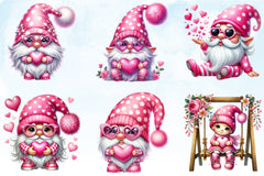 Valentine Gnome Clipart Bundle 7 - CraftNest - Digital Crafting and Art