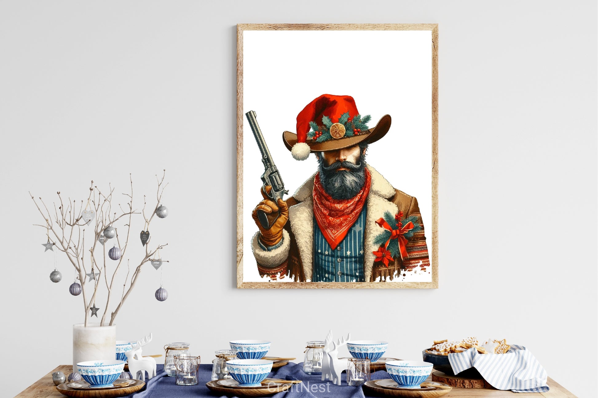 Vintage Cowboy Santa Clipart Bundle - CraftNest - Digital Crafting and Art