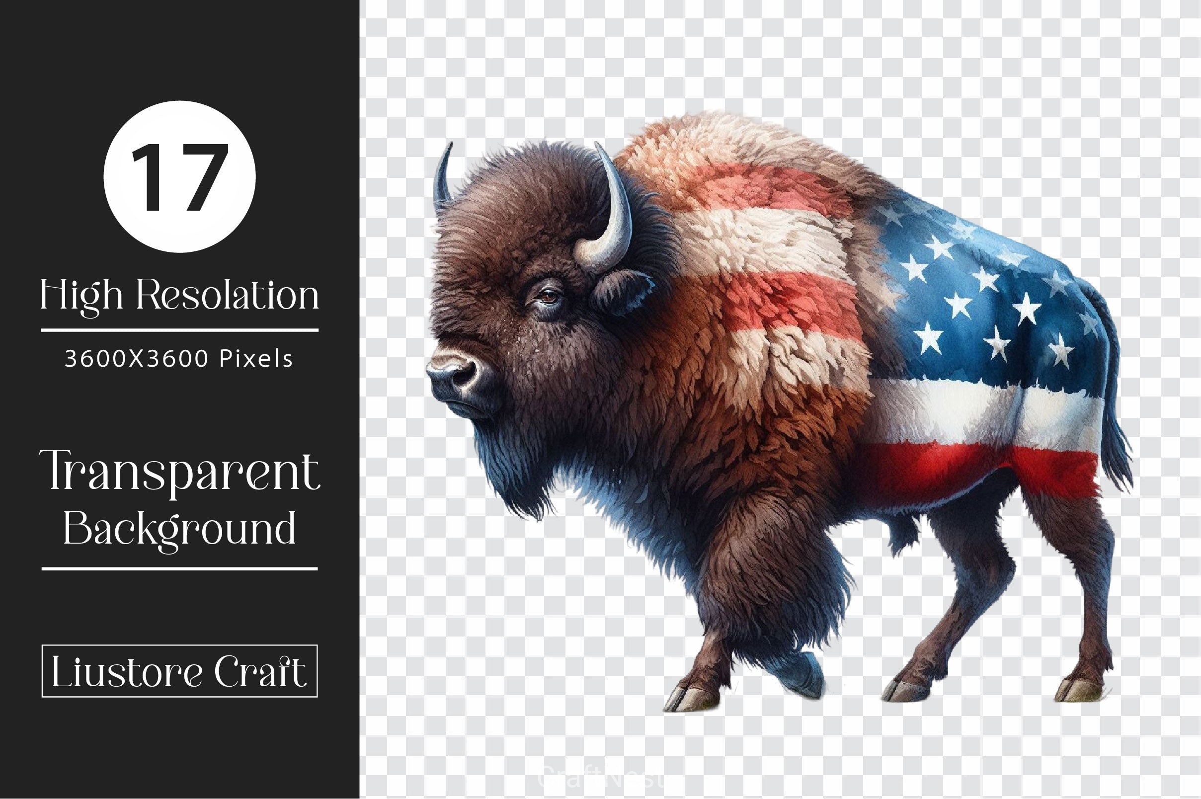 Wild Bison Western Clipart Bundle - CraftNest - Digital Crafting and Art