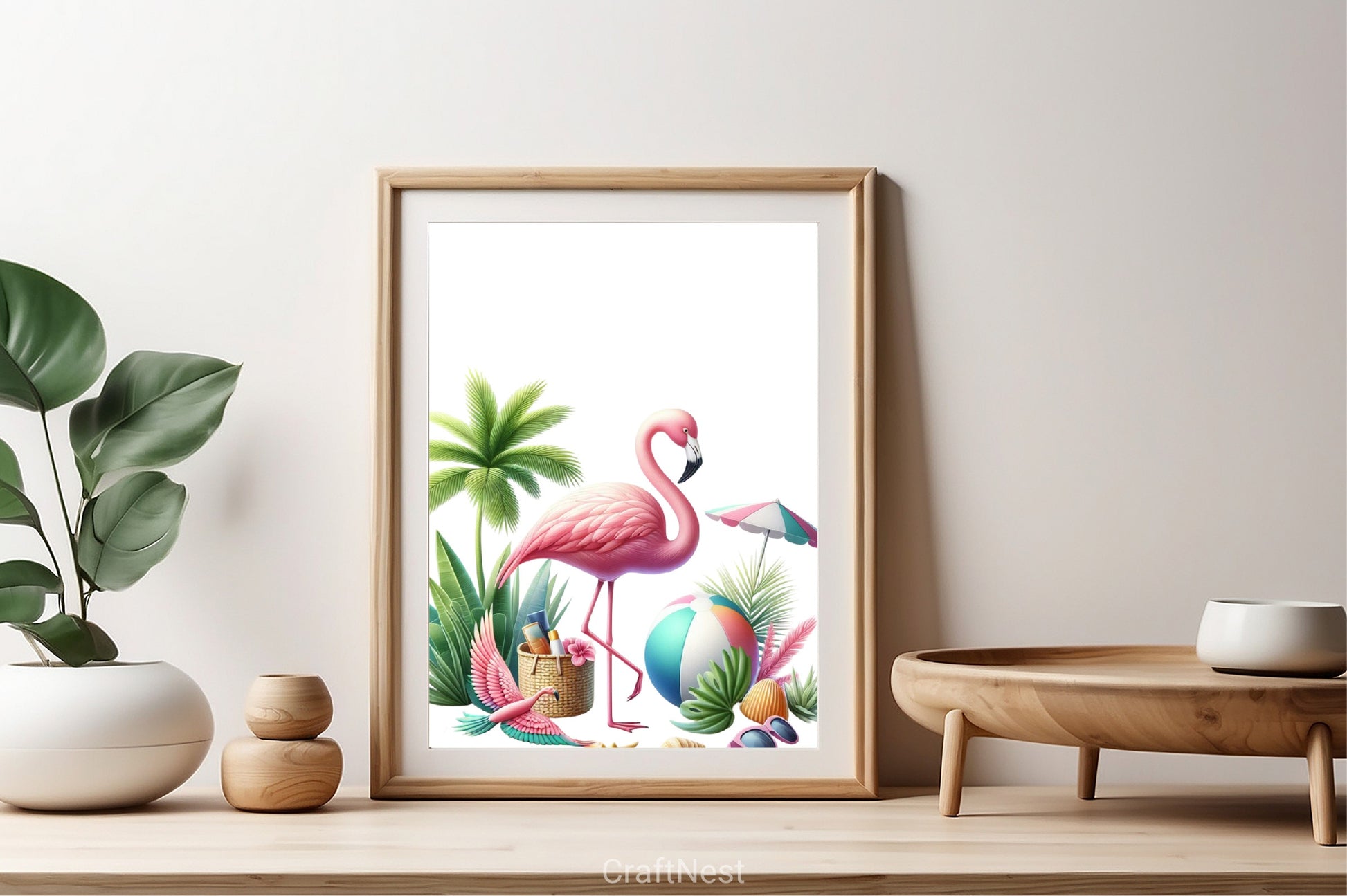 Summer Flamingo Clipart Bundle - CraftNest - Digital Crafting and Art