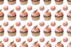 Kawaii Desserts Seamless Papers - CraftNest - Digital Crafting and Art