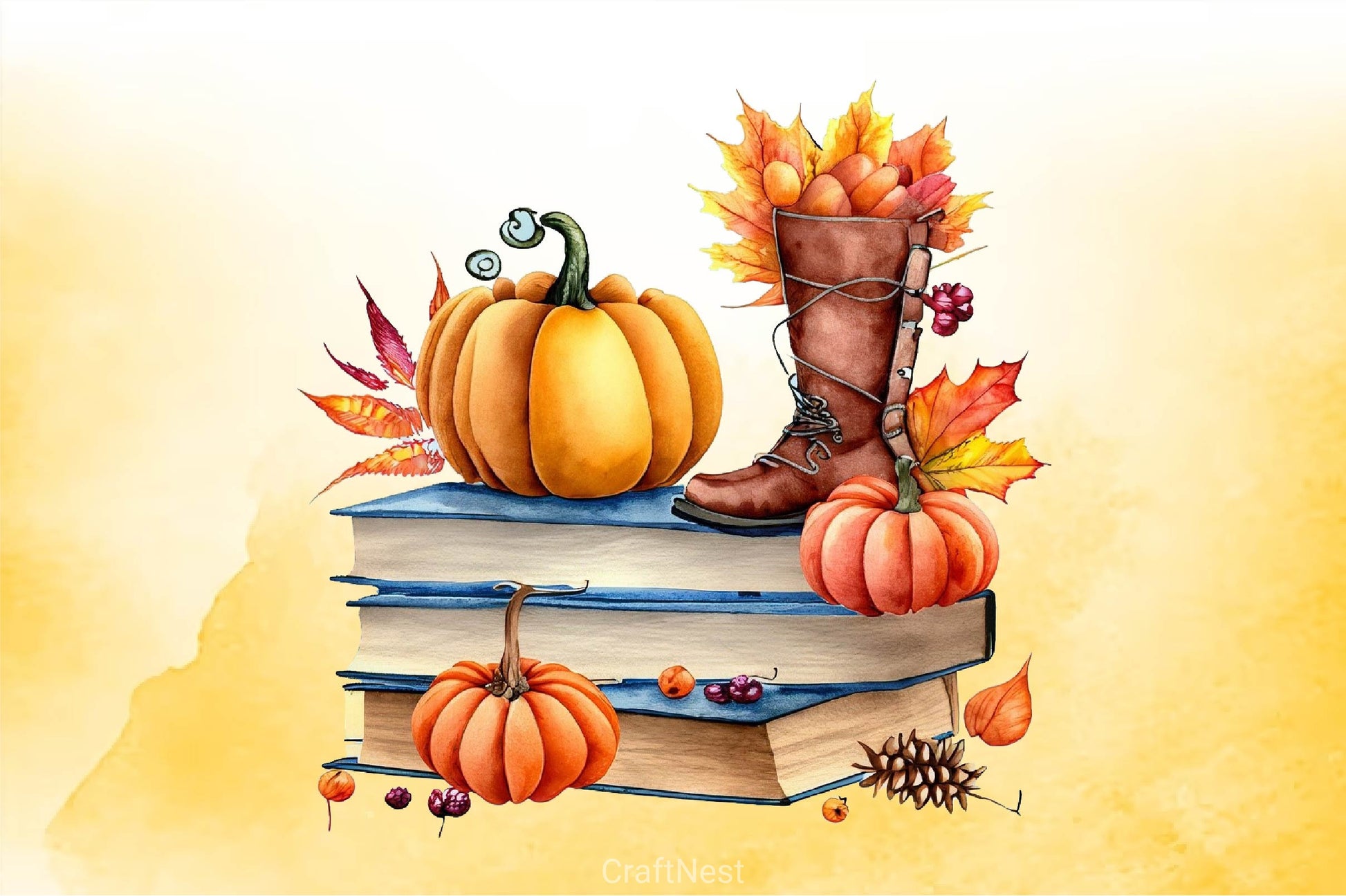 Autumn Pumpkins Clipart Bundle - CraftNest - Digital Crafting and Art