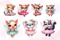 Cute Fairy Animals Clipart Bundle - CraftNest - Digital Crafting and Art
