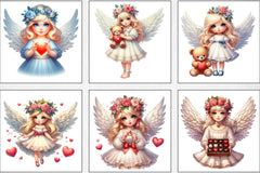 Valentine Fairy Girl Clipart Bundle 4 - CraftNest - Digital Crafting and Art
