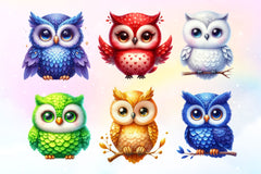 Bright Owl Clipart Bundle 5 - CraftNest - Digital Crafting and Art