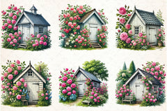 Spring Garden Shed Clipart Bundle - CraftNest - Digital Crafting and Art