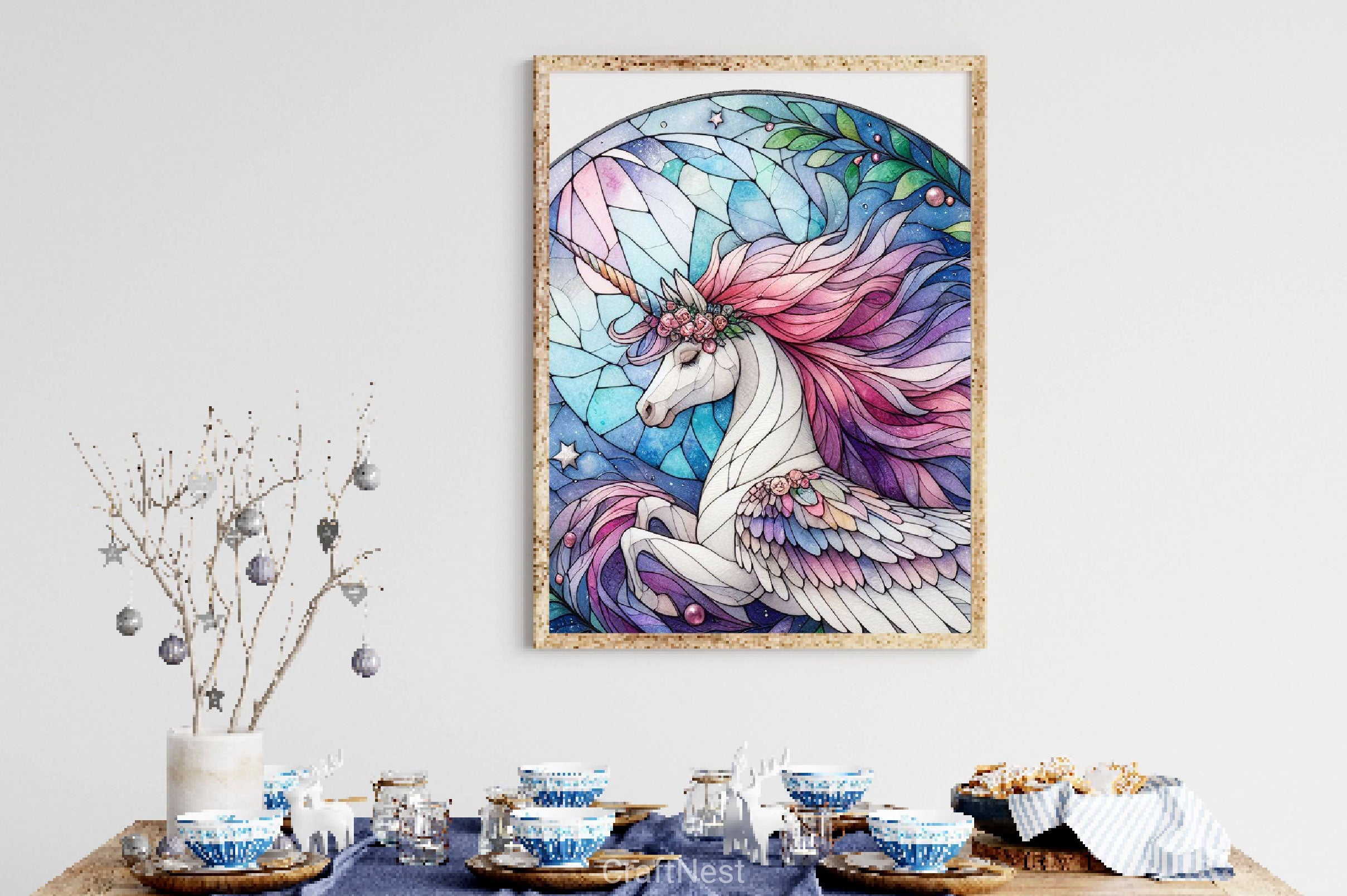 Stained Glass Unicorn Clipart Bundle - CraftNest - Digital Crafting and Art