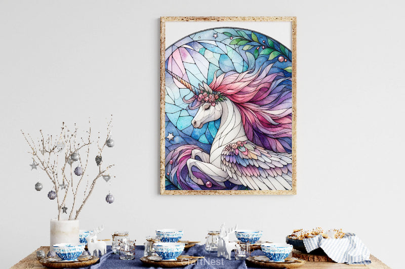 Stained Glass Unicorn Clipart Bundle - CraftNest - Digital Crafting and Art