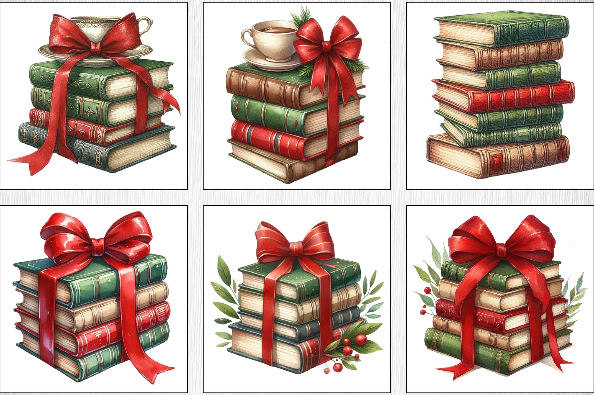 Christmas Book Set Clipart Bundle - CraftNest - Digital Crafting and Art