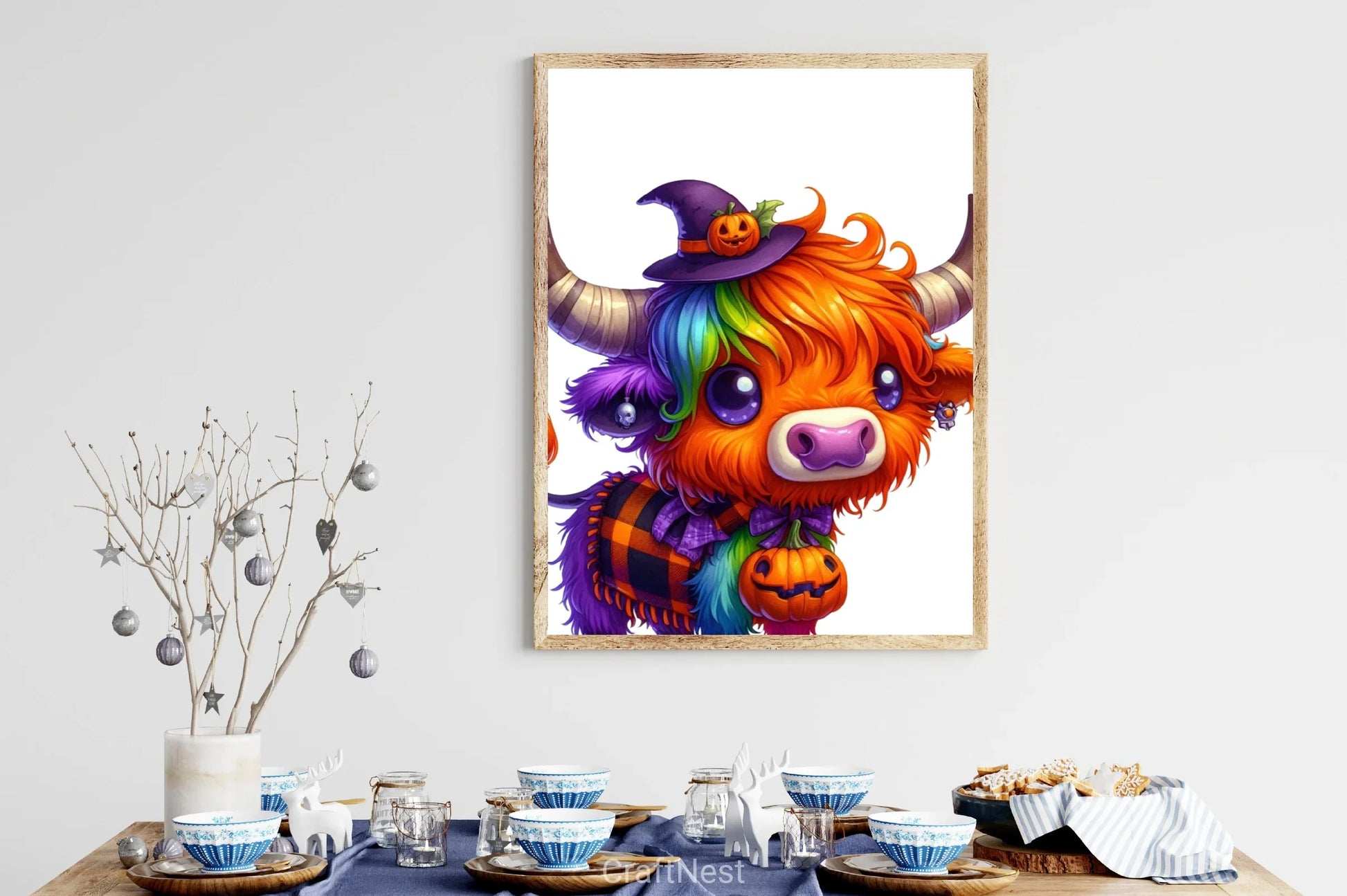 Cute Halloween Highland Cow Clipart Bundle 4 - CraftNest - Digital Crafting and Art