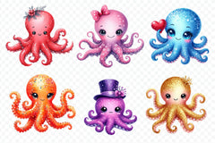 Octopuses Clipart Bundle - CraftNest - Digital Crafting and Art
