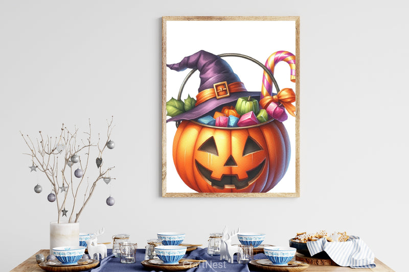 Halloween Candy Pumpkin Clipart Bundle - CraftNest - Digital Crafting and Art