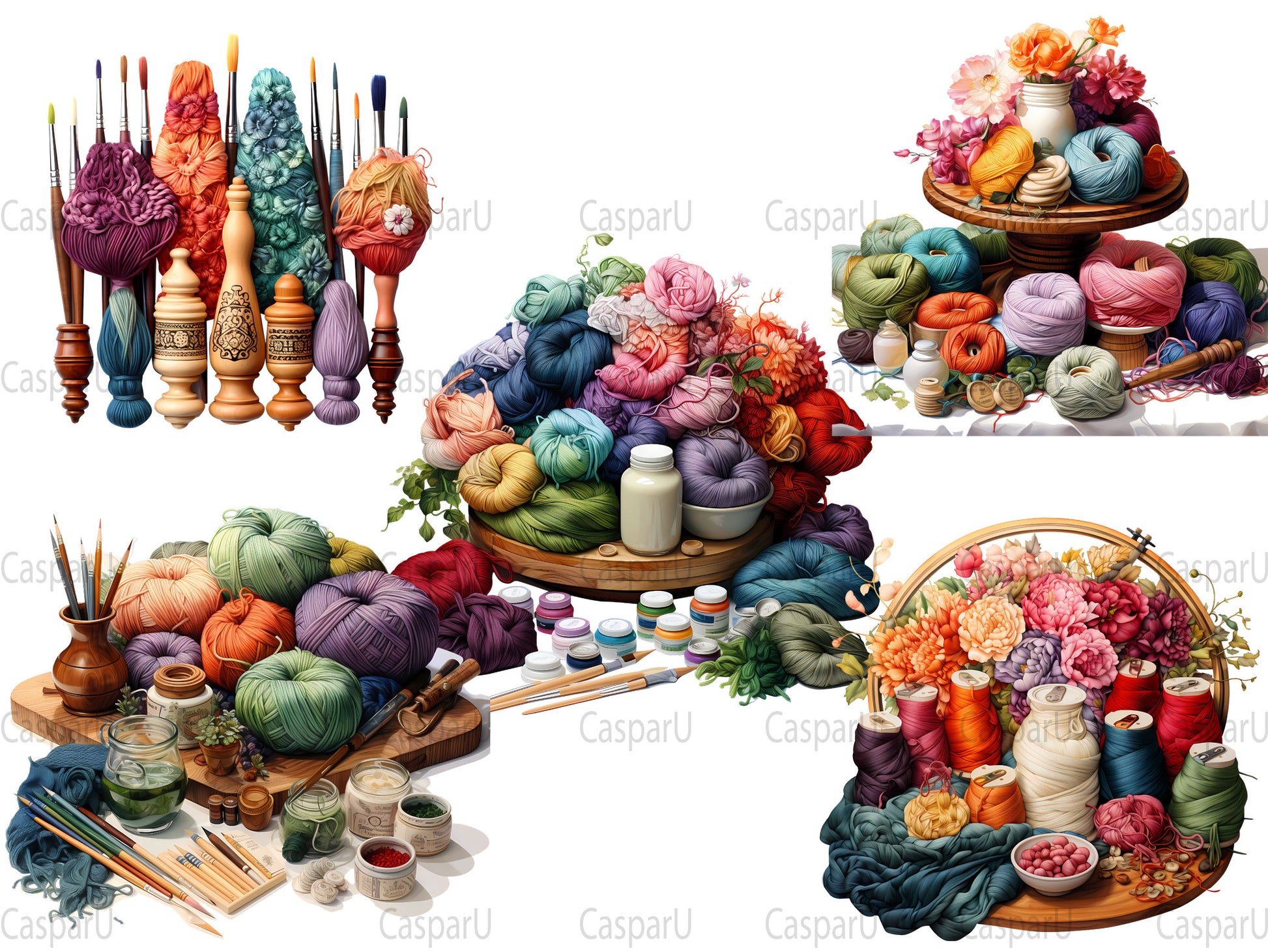 Knitting And Crafting Clipart - CraftNest