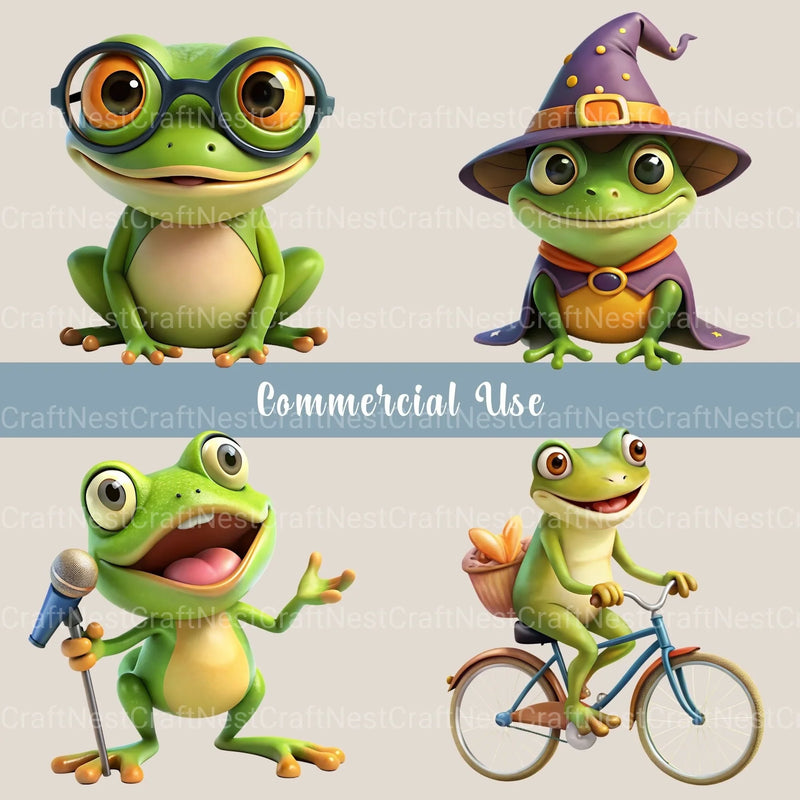 Frogs Clipart Bundle 2 - CraftNest - Digital Crafting and Art