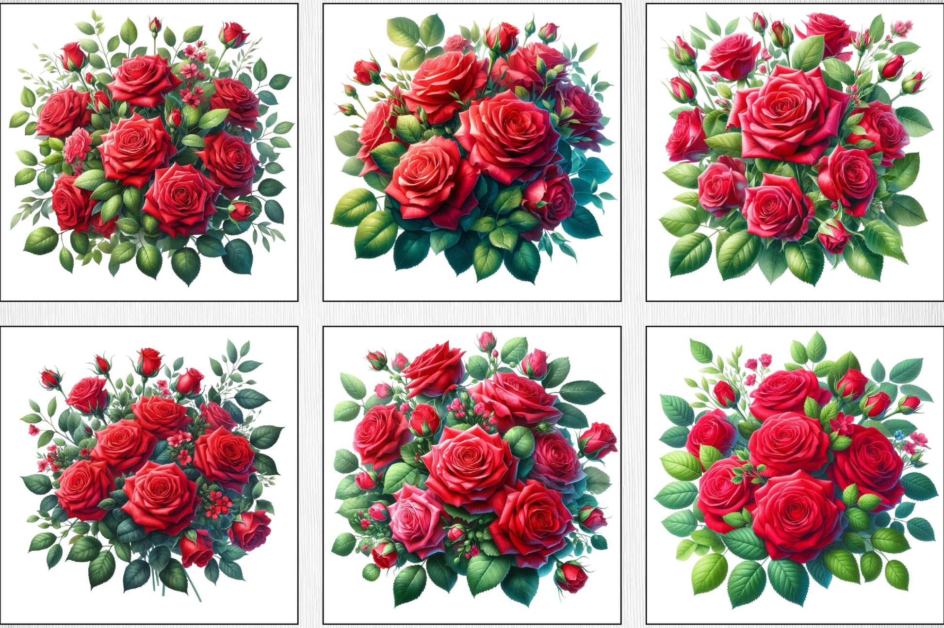 Valentine Red Rose Clipart Bundle - CraftNest - Digital Crafting and Art
