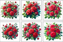 Valentine Red Rose Clipart Bundle - CraftNest - Digital Crafting and Art
