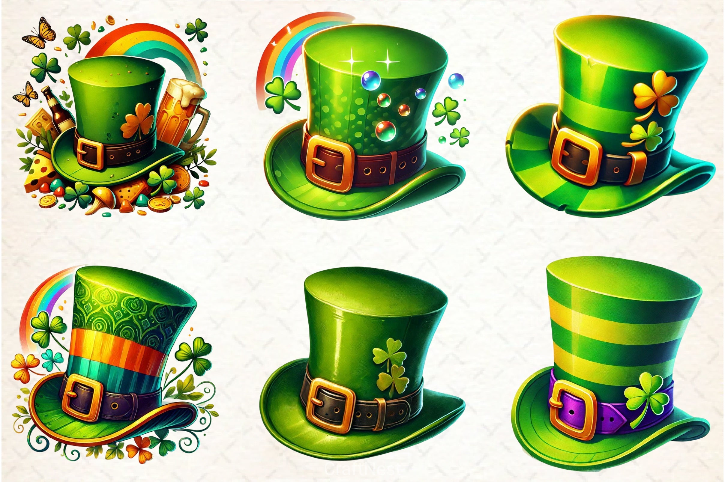 St Patrick's Hat Clipart Bundle - CraftNest - Digital Crafting and Art