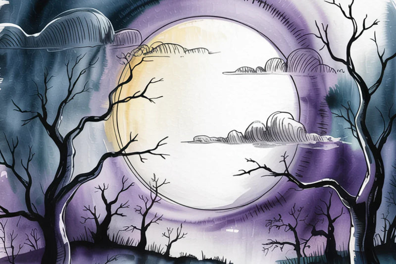 Moonlit Halloween Background Papers - CraftNest - Digital Crafting and Art