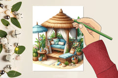 Tiki Hut Clipart Bundle - CraftNest - Digital Crafting and Art
