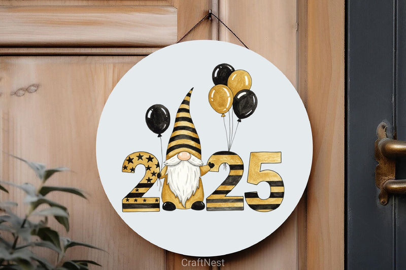 New Year Gnomes 2025 Clipart Bundle 5 - CraftNest - Digital Crafting and Art