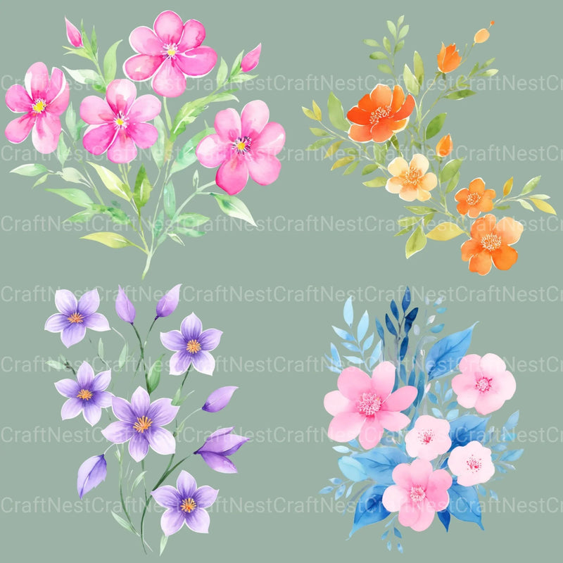 Floral 2 Clipart Bundle - CraftNest - Digital Crafting and Art