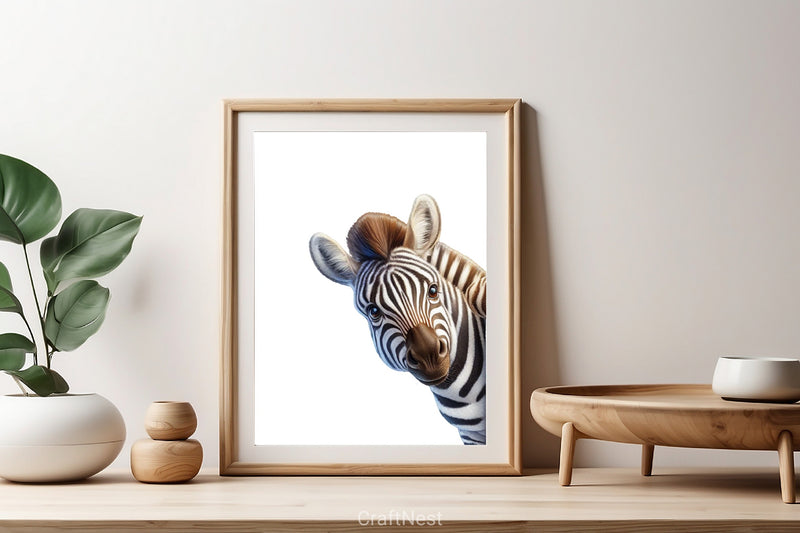 Zebra Peeking Clipart Bundle - CraftNest - Digital Crafting and Art