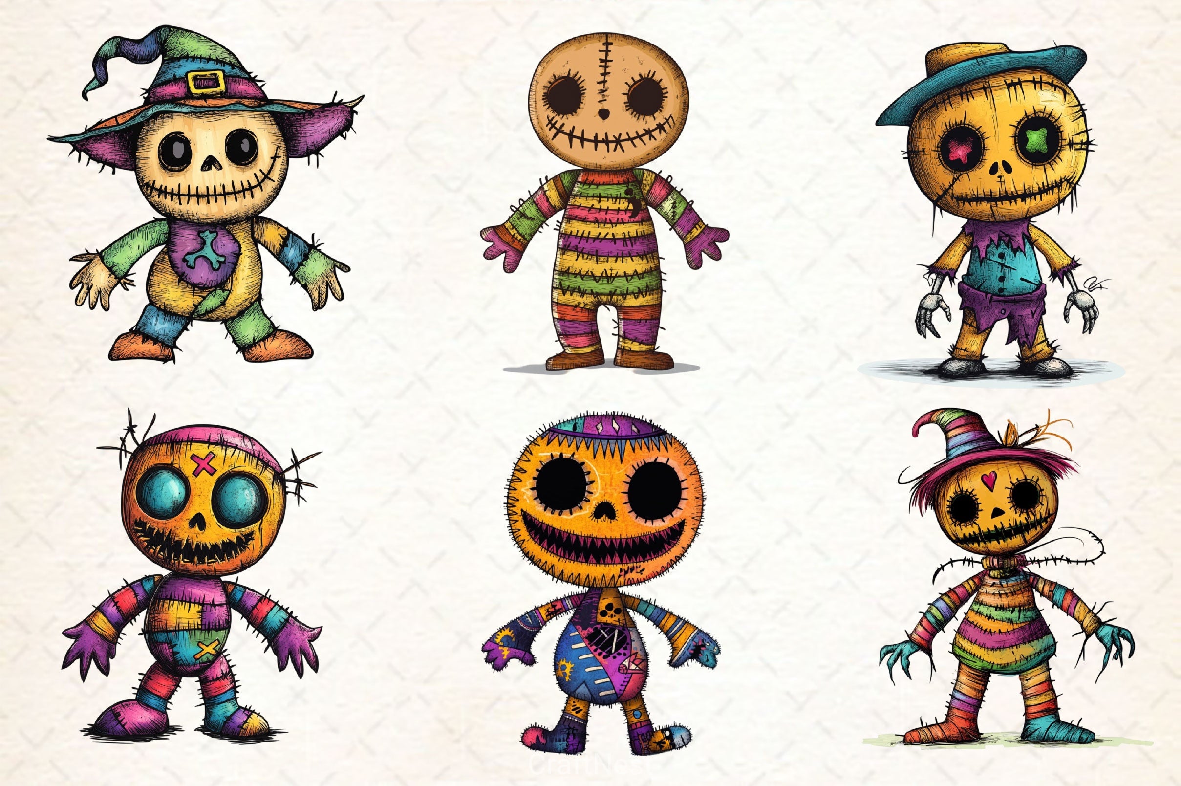 Halloween Voodoo Doll Copy Clipart Bundle - CraftNest - Digital Crafting and Art