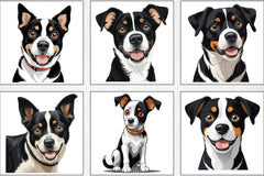 Cute Black & White Dog Clipart Bundle - CraftNest - Digital Crafting and Art