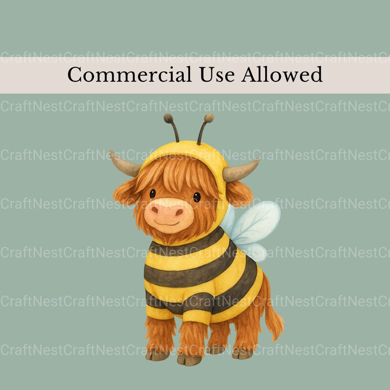Highland Cows 1 Clipart Bundle - CraftNest - Digital Crafting and Art