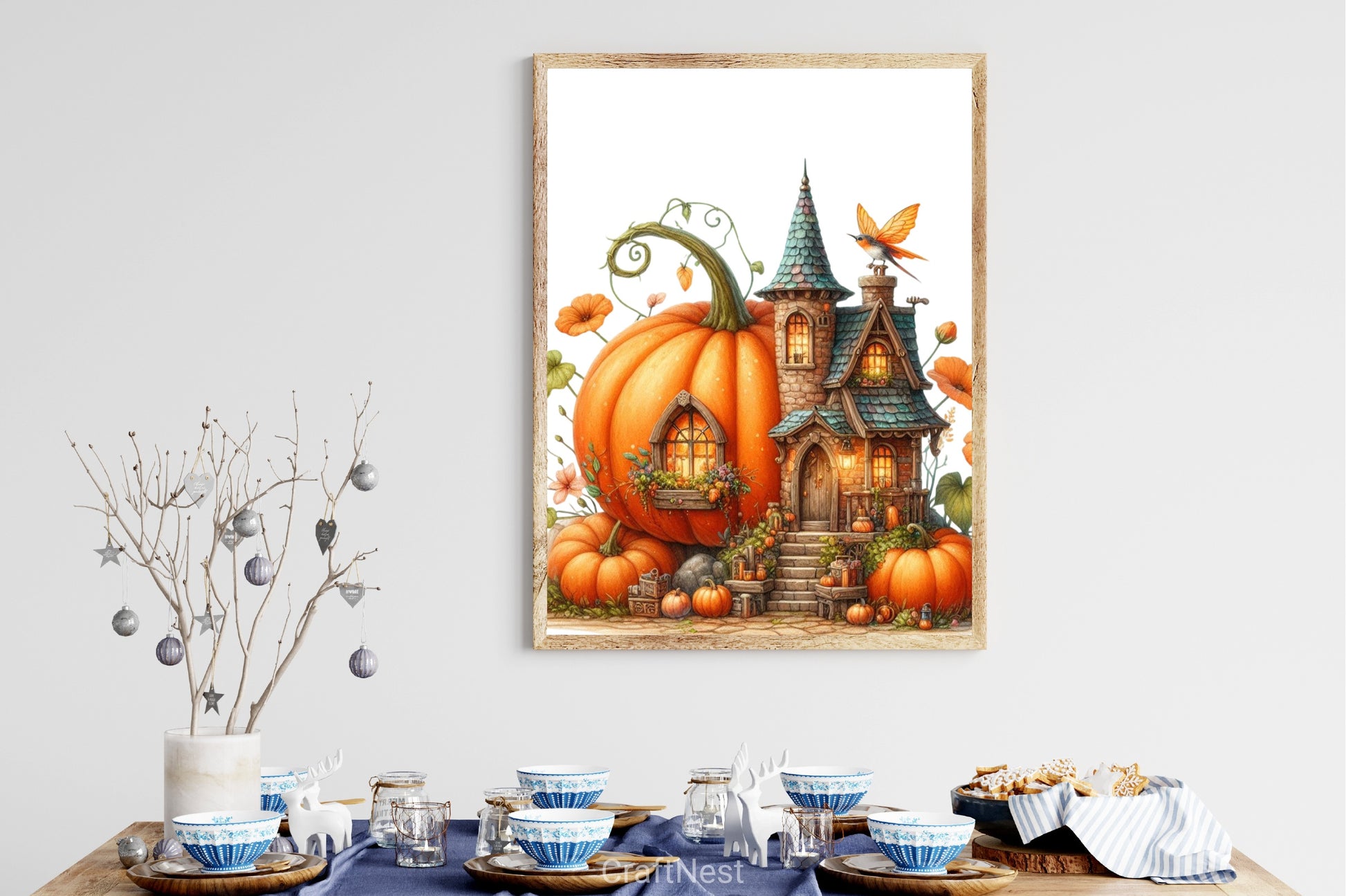 Pumpkin Fairy House Clipart Bundle - CraftNest - Digital Crafting and Art