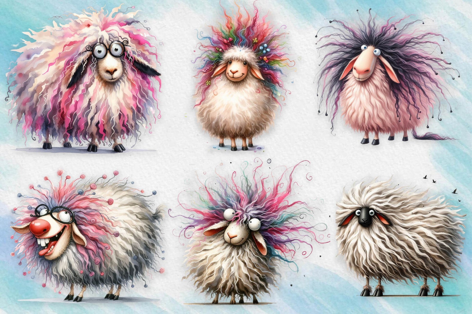 Funny Sheep Animals Clipart Bundle - CraftNest - Digital Crafting and Art
