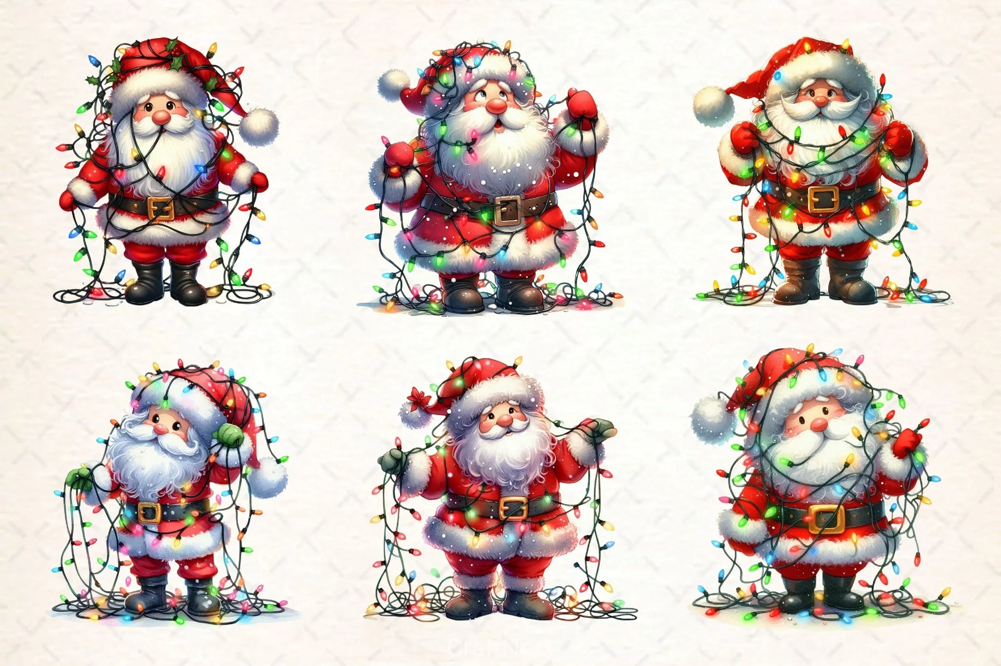Cute Santa Christmas Clipart Bundle - CraftNest - Digital Crafting and Art