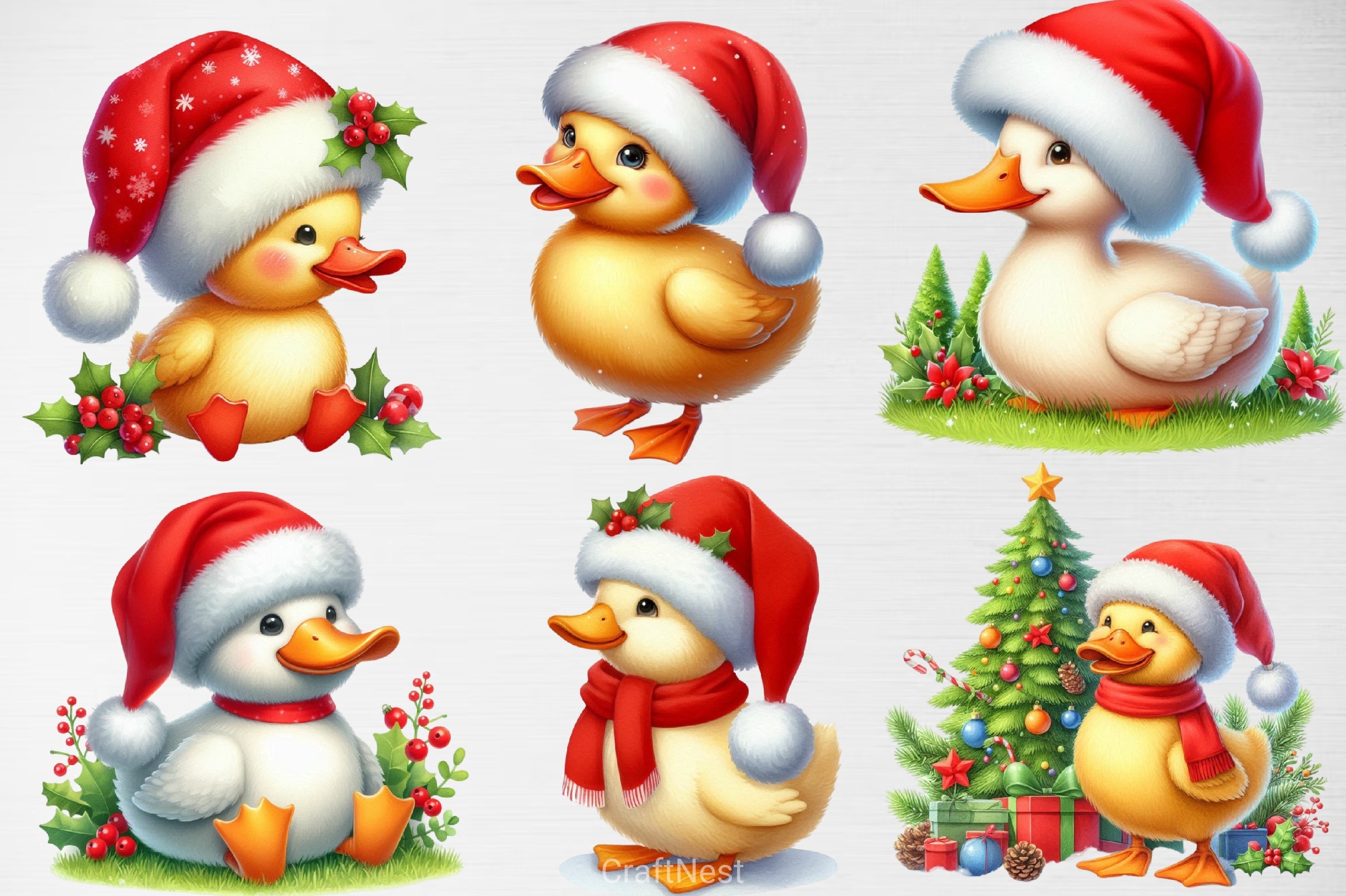 Christmas Duck Clipart Bundle - CraftNest - Digital Crafting and Art