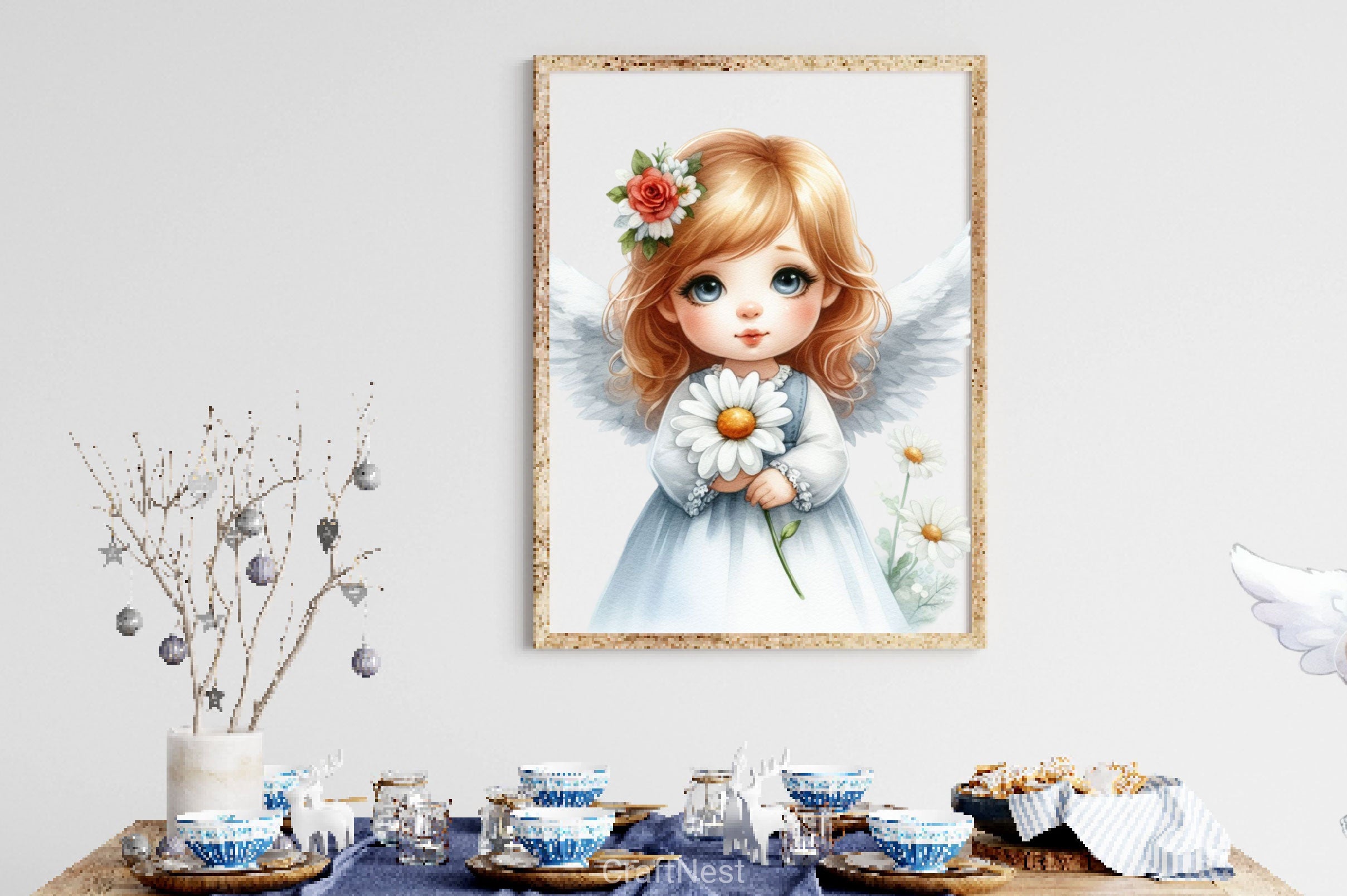 Cute Angel Clipart Bundle - CraftNest - Digital Crafting and Art