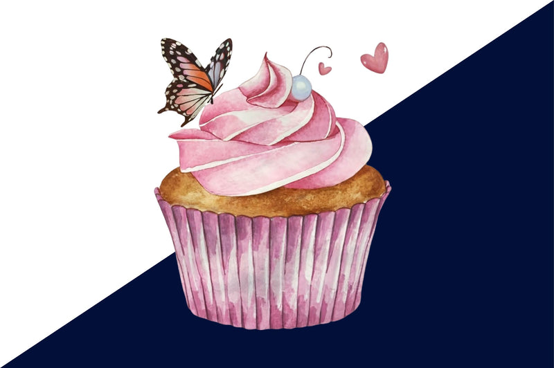 Strawberry Cupcake Set Clipart Bundle - CraftNest - Digital Crafting and Art