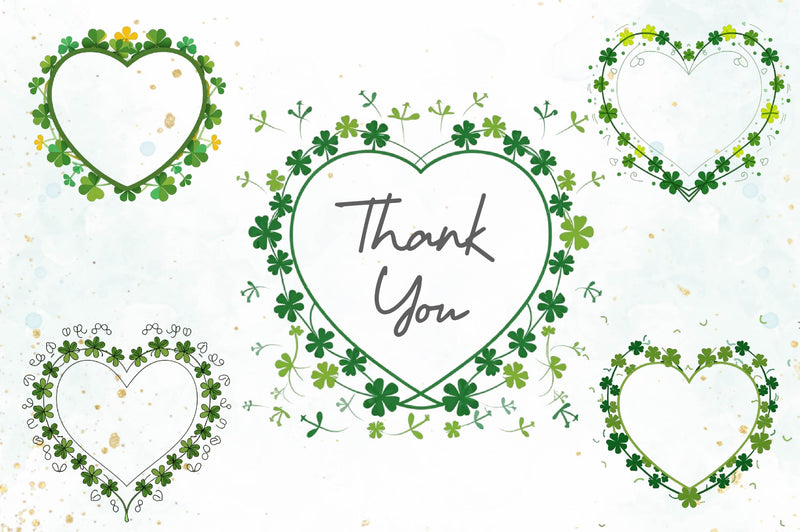 St Patricks Day Heart Frame Clipart Bundle 2 - CraftNest - Digital Crafting and Art