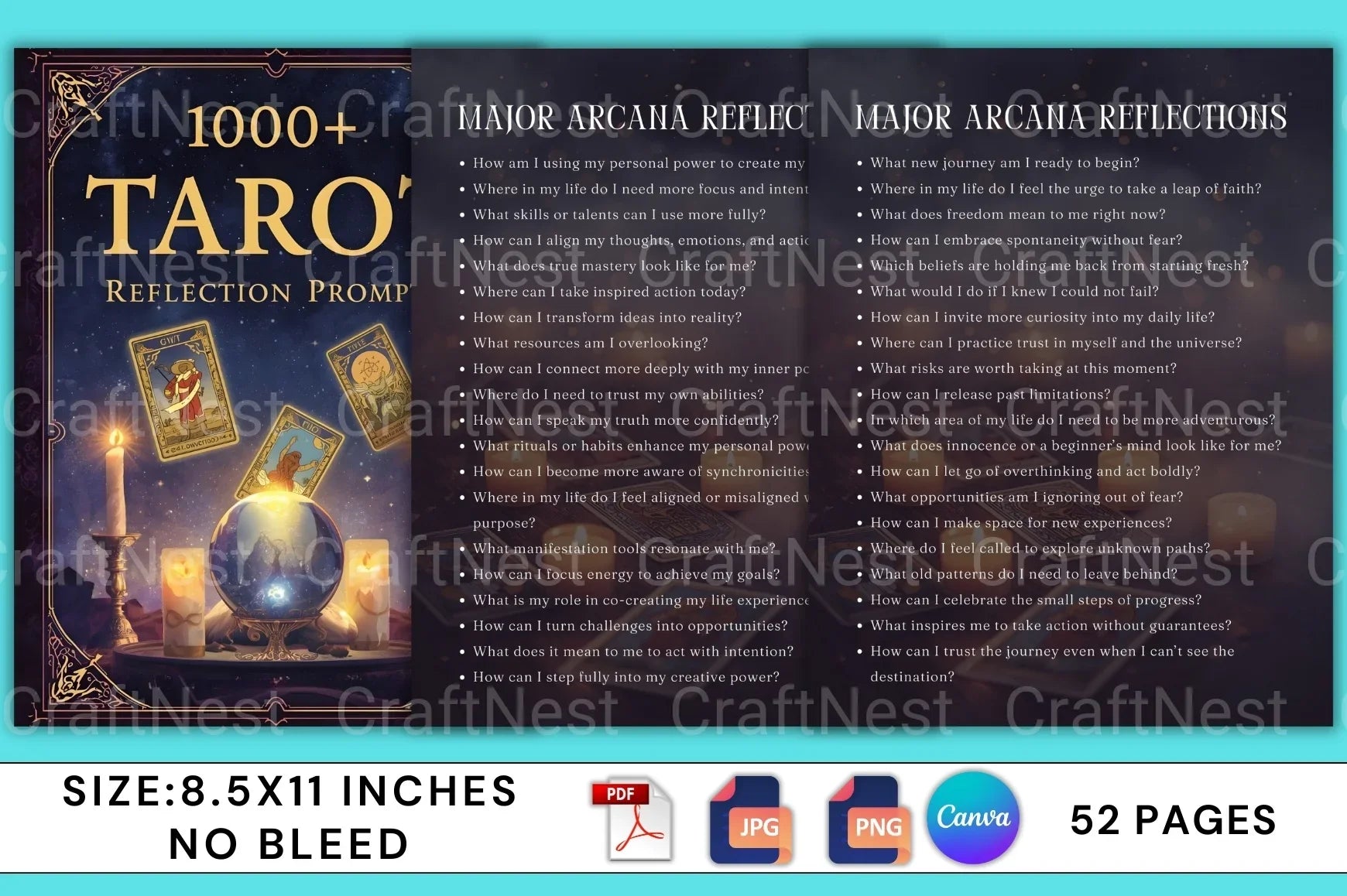 Tarot Reflection Prompts for Insightful Readings - CraftNest - Digital Crafting and Art