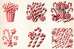 Candy Cane Clipart Bundle 2 - CraftNest - Digital Crafting and Art