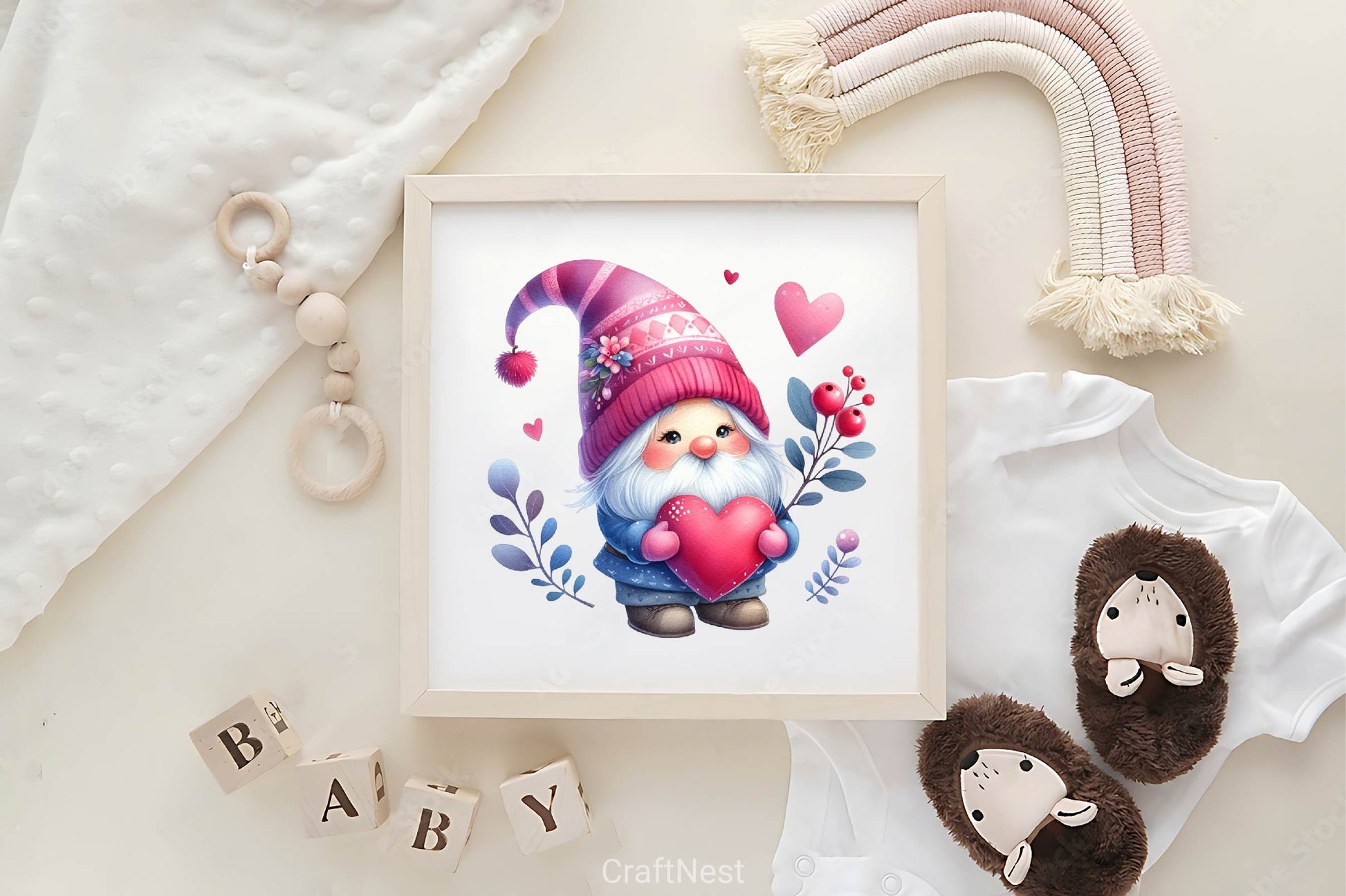 Valentine Gnome Clipart Bundle - CraftNest - Digital Crafting and Art