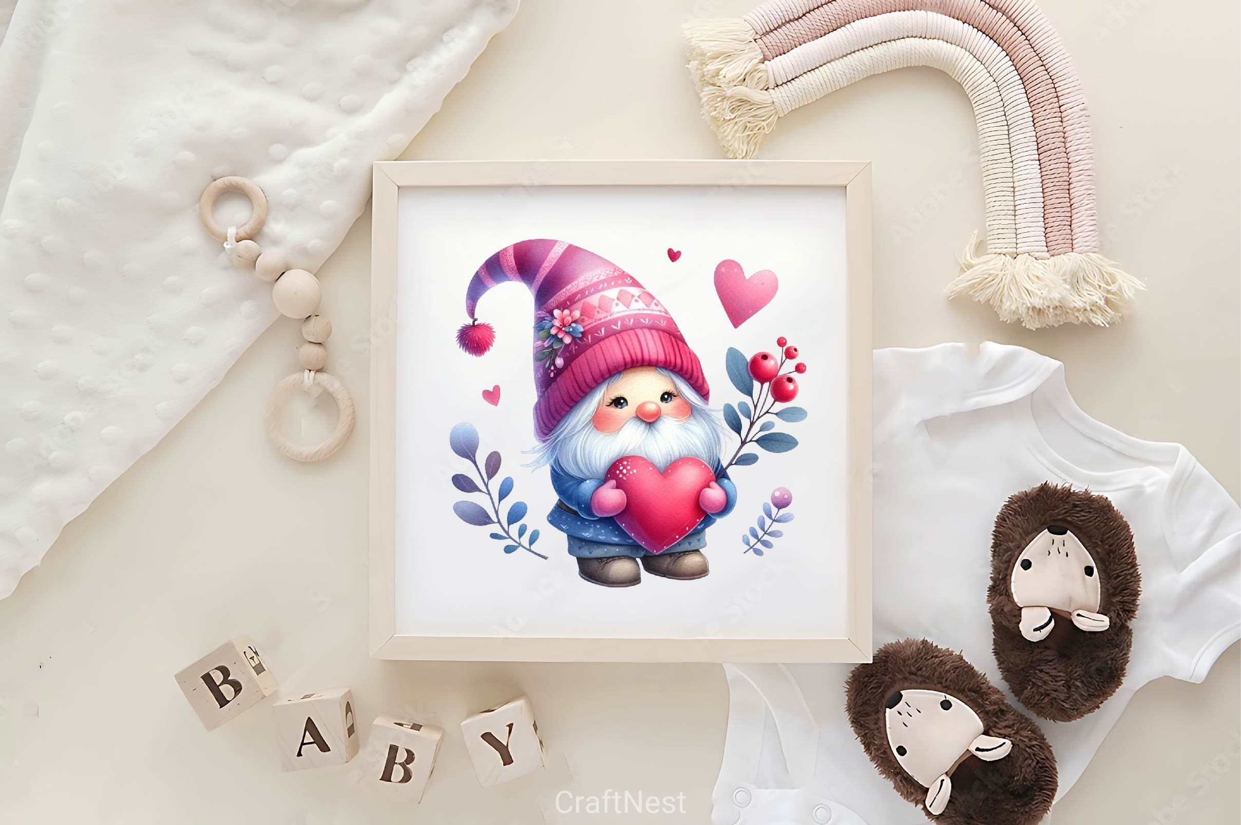 Valentine Gnome Clipart Bundle - CraftNest - Digital Crafting and Art