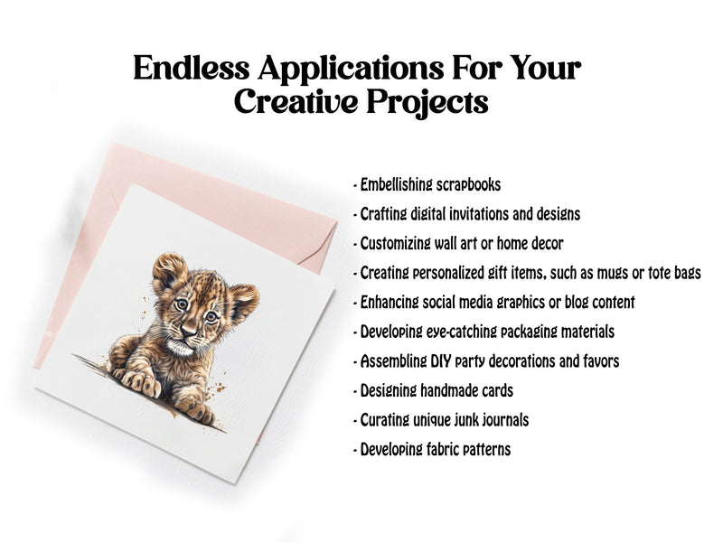 Baby Lion Clipart - CraftNest