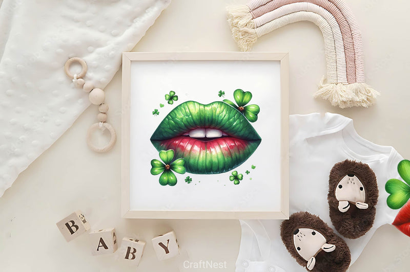 St Patrick's Day Lips Clipart Bundle - CraftNest - Digital Crafting and Art