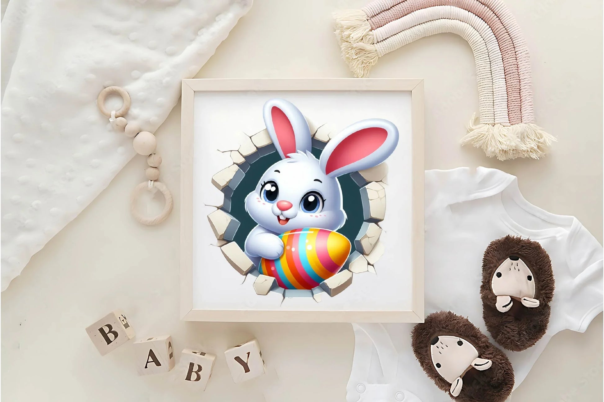 Easter Bunny Peeking Out Clipart Bundle - CraftNest - Digital Crafting and Art