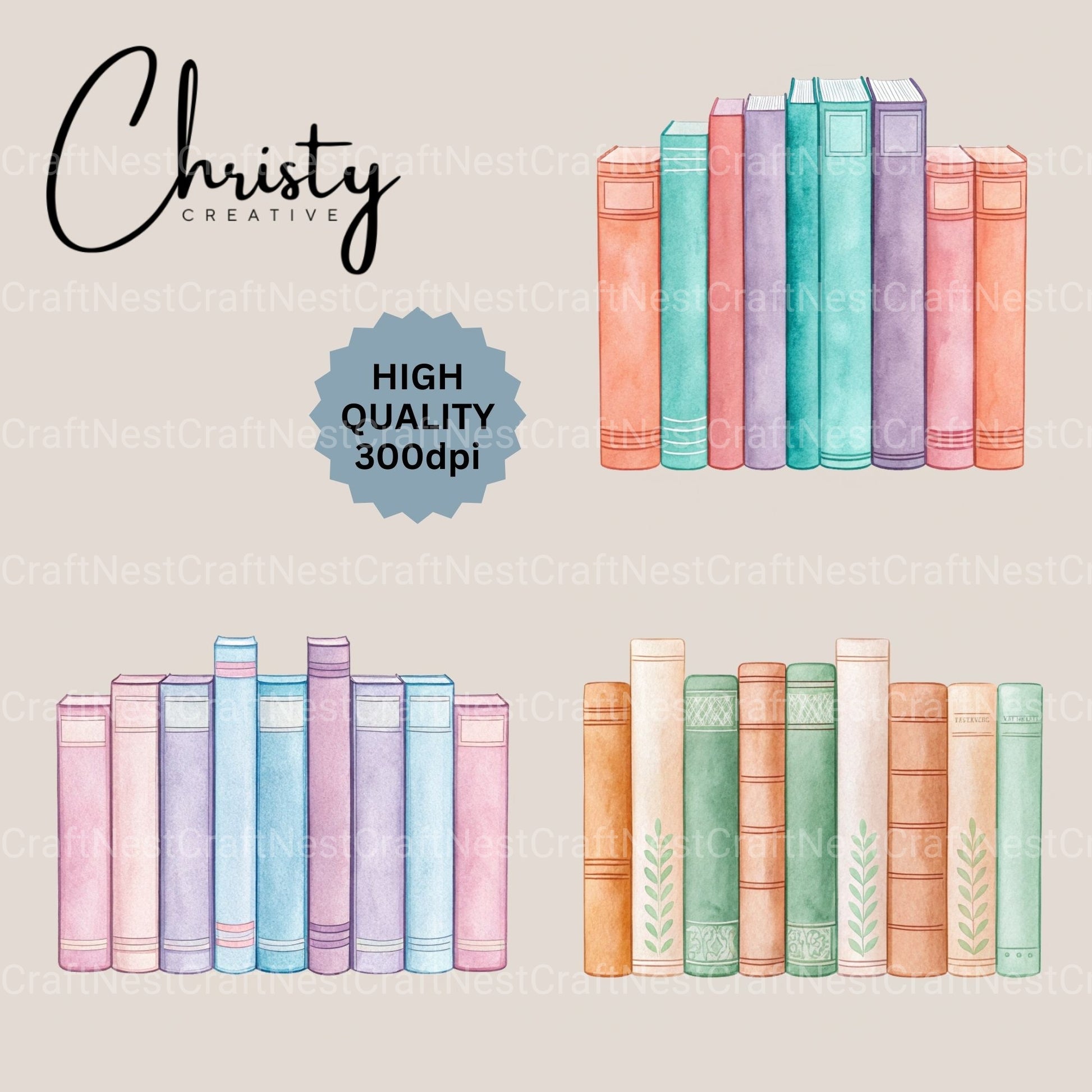 Book Borders Clipart Bundle - CraftNest - Digital Crafting and Art