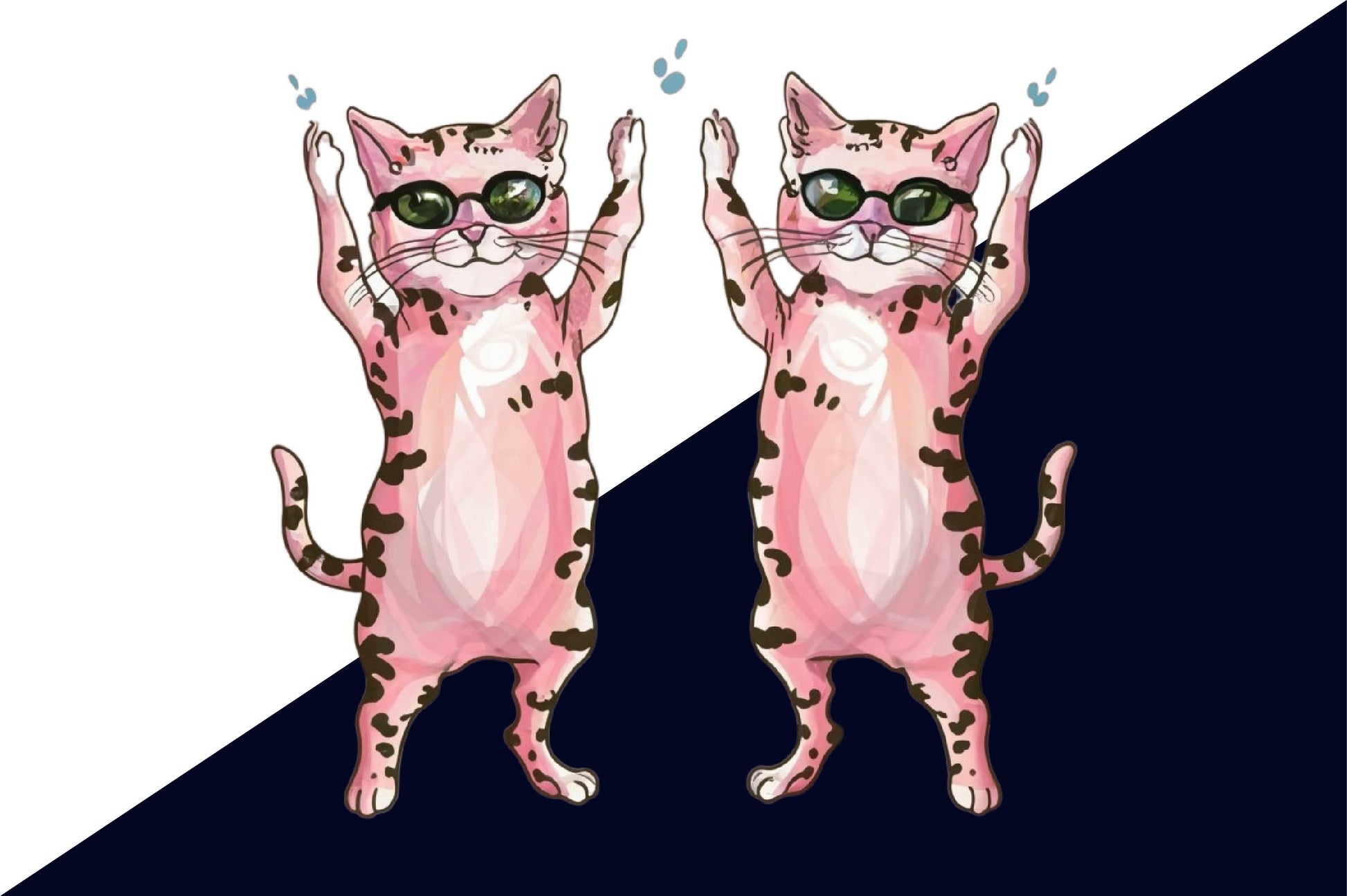 Pink Funny Dabbing Cats Clipart Bundle - CraftNest - Digital Crafting and Art