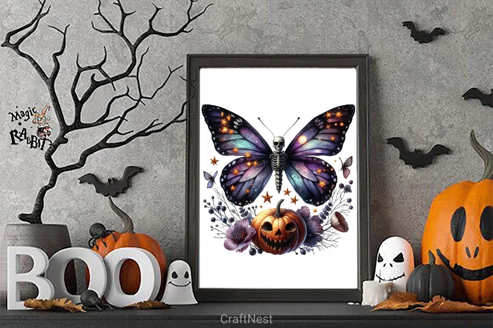 Halloween Butterfly Clipart Bundle - CraftNest - Digital Crafting and Art