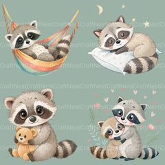 Raccoons 1 Clipart Bundle - CraftNest - Digital Crafting and Art