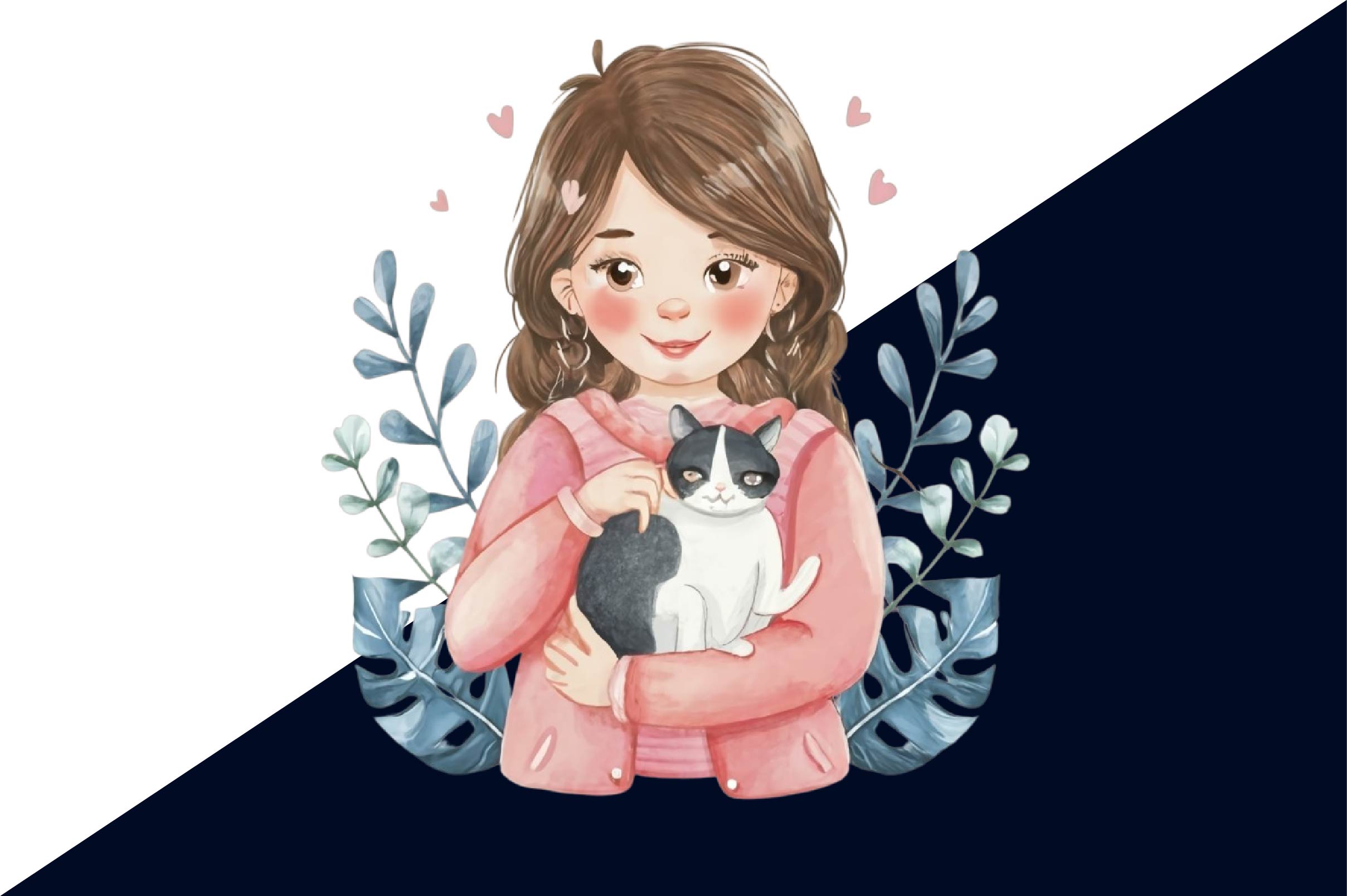 Chibi Girl With Cat Cute Mom Clipart Bundle - CraftNest - Digital Crafting and Art