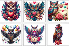 Valentine Owl Clipart Bundle 2 - CraftNest - Digital Crafting and Art