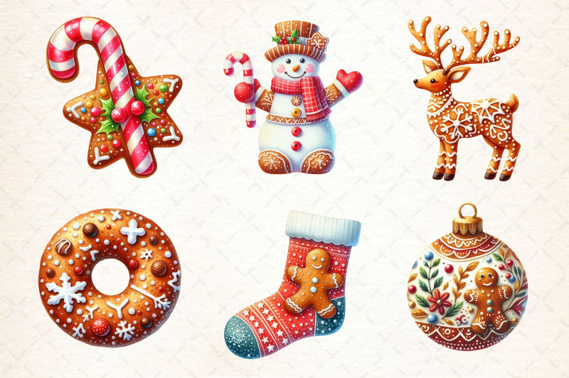 Christmas Gingerbread Clipart Bundle 7 - CraftNest - Digital Crafting and Art